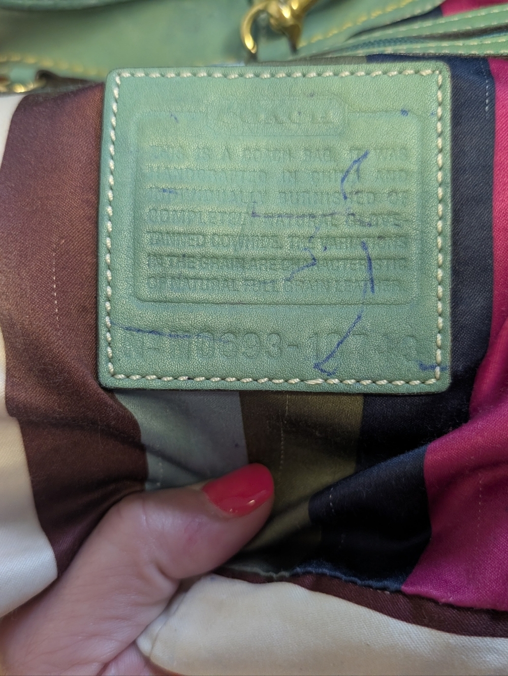 Coach Vintage 2006 Legacy Ergo Teal Leather Tote, Fair Condition - Picture 14 of 16